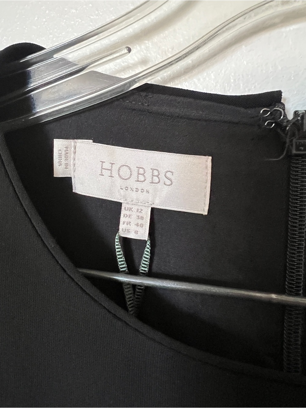 Hobbs London Celina Black Sheath Dress US 8 Tailored Career Office Midi Classic - Picture 3 of 7
